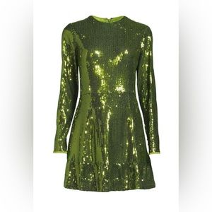 Scoop Women’s Sequin Mini Dress With Ruffled Hem, size M